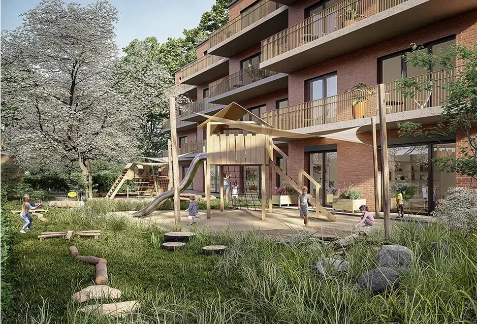 Außenansicht Kita Haferblöcken